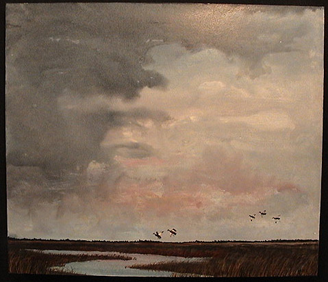 Dr. Bagley Walker Black  Duck painting