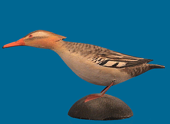 A. E. Crowell mini Red-Breasted Merganser, early & mint!