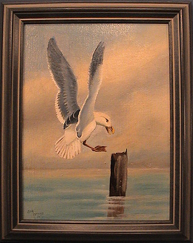 Lem Ward Seagull painting