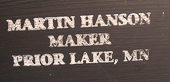 Marty Hanson ink stamp