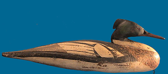 Reggie Birch hollow carved Red-Breasted Merganser, superb!
