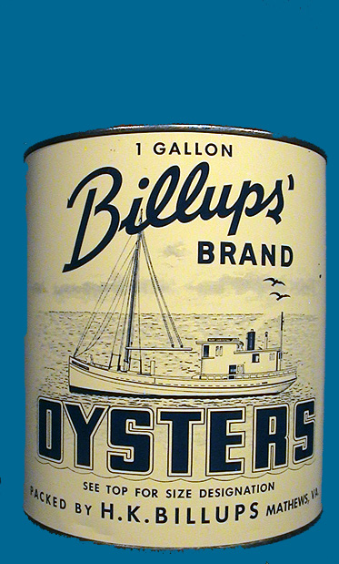 Billups oyster tin